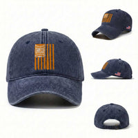 Vintage Tennessee Washed Cotton Baseball Cap Retro Classic TN Orange Retro Baseball American US Flag