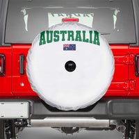 Green Yellow Australia Spare Tire Cover Down Under Team Australia Flag Varsity Lettering Soccer Fans Football Tournament