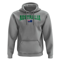 Green Yellow Australia Hoodie Down Under Team Australia Flag Varsity Lettering Soccer Fans Football Tournament