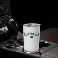 Green Yellow Australia Tumbler Cup Down Under Team Australia Flag Varsity Lettering Soccer Fans Football Tournament