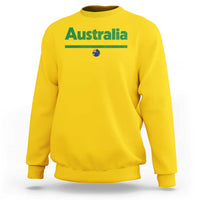 Australia Fan Sweatshirt Retro Vintage Flag Green Yellow Country Pride Distressed Graphic
