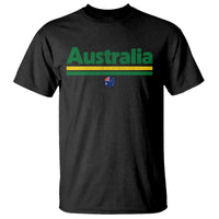 Australia Fan T Shirt Retro Vintage Flag Green Yellow Country Pride Distressed Graphic