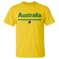 Australia Fan T Shirt Retro Vintage Flag Green Yellow Country Pride Distressed Graphic