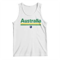 Australia Fan Tank Top Retro Vintage Flag Green Yellow Country Pride Distressed Graphic