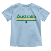Australia Fan Toddler T Shirt Retro Vintage Flag Green Yellow Country Pride Distressed Graphic