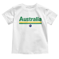 Australia Fan Toddler T Shirt Retro Vintage Flag Green Yellow Country Pride Distressed Graphic
