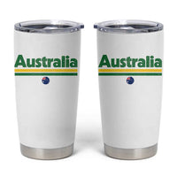 Australia Fan Tumbler Cup Retro Vintage Flag Green Yellow Country Pride Distressed Graphic
