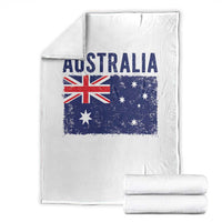 Vintage Australia Flag Throw Blanket Distressed Patriotic Country Pride Graphic