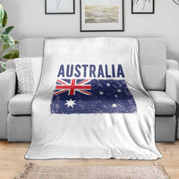 Vintage Australia Flag Throw Blanket Distressed Patriotic Country Pride Graphic