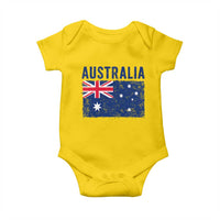 Vintage Australia Flag Baby Onesie Distressed Patriotic Country Pride Graphic