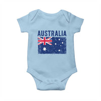 Vintage Australia Flag Baby Onesie Distressed Patriotic Country Pride Graphic