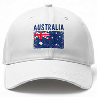 Vintage Australia Flag Baseball Cap Distressed Patriotic Country Pride Graphic