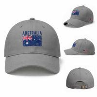 Vintage Australia Flag Baseball Cap Distressed Patriotic Country Pride Graphic