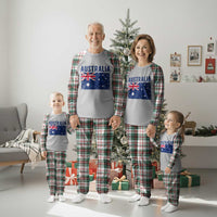 Vintage Australia Flag Plaid Pajama Set Distressed Patriotic Country Pride Graphic