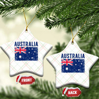 Vintage Australia Flag Ceramic Ornament Distressed Patriotic Country Pride Graphic