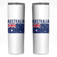 Vintage Australia Flag Skinny Tumbler Distressed Patriotic Country Pride Graphic