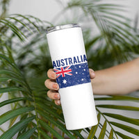 Vintage Australia Flag Skinny Tumbler Distressed Patriotic Country Pride Graphic