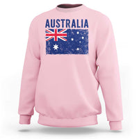 Vintage Australia Flag Sweatshirt Distressed Patriotic Country Pride Graphic
