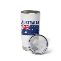 Vintage Australia Flag Tumbler Cup Distressed Patriotic Country Pride Graphic