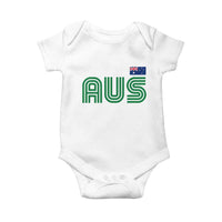 Retro Australia Baby Onesie AUS Green Australian Flag Country Pride Graphic