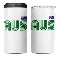Retro Australia 4 in 1 Can Cooler Tumbler AUS Green Australian Flag Country Pride Graphic
