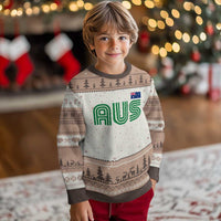 Retro Australia Ugly Christmas Sweater AUS Green Australian Flag Country Pride Graphic