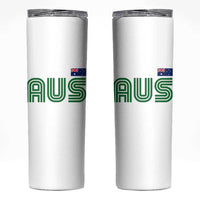 Retro Australia Skinny Tumbler AUS Green Australian Flag Country Pride Graphic