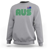 Retro Australia Sweatshirt AUS Green Australian Flag Country Pride Graphic