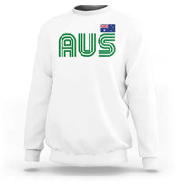 Retro Australia Sweatshirt AUS Green Australian Flag Country Pride Graphic