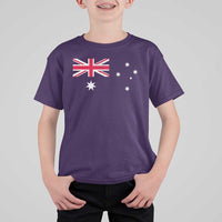 Vintage Australian Flag T Shirt For Kid Australia Distressed Patriotic Southern Cross Country Pride Graphic