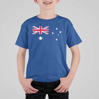 Vintage Australian Flag T Shirt For Kid Australia Distressed Patriotic Southern Cross Country Pride Graphic