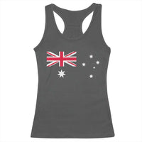 Vintage Australian Flag Racerback Tank Top Australia Distressed Patriotic Southern Cross Country Pride Graphic