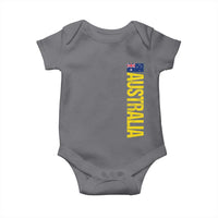 Australia Flag Baby Onesie Patriotic Country Pride Vertical Text Graphic