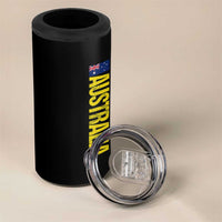 Australia Flag 4 in 1 Can Cooler Tumbler Patriotic Country Pride Vertical Text Graphic