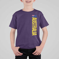 Australia Flag T Shirt For Kid Patriotic Country Pride Vertical Text Graphic
