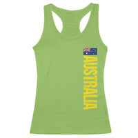 Australia Flag Racerback Tank Top Patriotic Country Pride Vertical Text Graphic