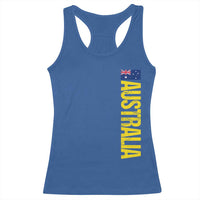 Australia Flag Racerback Tank Top Patriotic Country Pride Vertical Text Graphic