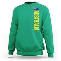 Australia Flag Sweatshirt Patriotic Country Pride Vertical Text Graphic