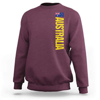 Australia Flag Sweatshirt Patriotic Country Pride Vertical Text Graphic