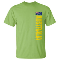 Australia Flag T Shirt Patriotic Country Pride Vertical Text Graphic