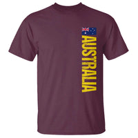 Australia Flag T Shirt Patriotic Country Pride Vertical Text Graphic
