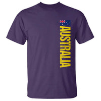 Australia Flag T Shirt Patriotic Country Pride Vertical Text Graphic