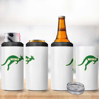 Vintage Kangaroo Australia 4 in 1 Can Cooler Tumbler Patriotic Country Pride Graphic Aussie Roo Kangaroo