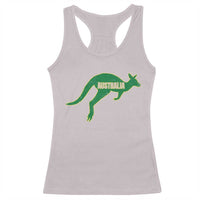 Vintage Kangaroo Australia Racerback Tank Top Patriotic Country Pride Graphic Aussie Roo Kangaroo