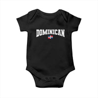 Vintage Dominican Republic Flag Baby Onesie Retro Varsity Caribbean Pride Heritage Gift