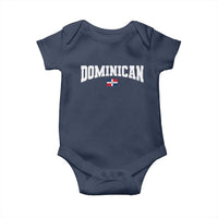 Vintage Dominican Republic Flag Baby Onesie Retro Varsity Caribbean Pride Heritage Gift