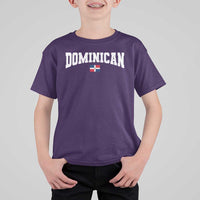 Vintage Dominican Republic Flag T Shirt For Kid Retro Varsity Caribbean Pride Heritage Gift