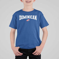 Vintage Dominican Republic Flag T Shirt For Kid Retro Varsity Caribbean Pride Heritage Gift