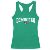 Vintage Dominican Republic Flag Racerback Tank Top Retro Varsity Caribbean Pride Heritage Gift