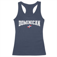 Vintage Dominican Republic Flag Racerback Tank Top Retro Varsity Caribbean Pride Heritage Gift